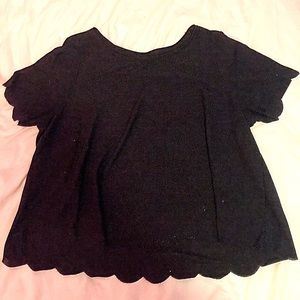 Top shop Scalloped Hem Blouse